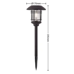 Tyrell Lámpara Solar Black - Lindby -Iluminación Tienda De Ventas 42519117132754