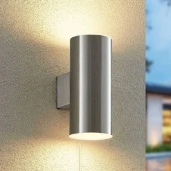Maurun Solar Aplique De Pared Silver - Lindby -Iluminación Tienda De Ventas 42519117133293