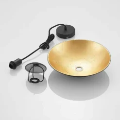 Narisara Lámpara Colgante Ø30 Black/Gold - Lindby -Iluminación Tienda De Ventas 42519117135586