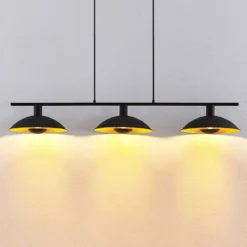 Narisara Long Lámpara Colgante Black/Gold - Lindby -Iluminación Tienda De Ventas 42519117135894