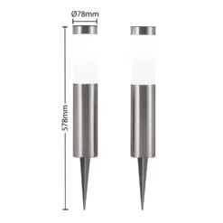 Sirita Lámpara Solar 2 Pcs. H40 Silver - Lindby -Iluminación Tienda De Ventas 42519117136194