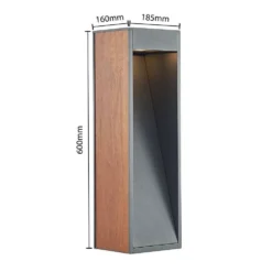 Ansala Aplique Exterior H60 Wood - Lucande -Iluminación Tienda De Ventas 42519117197963