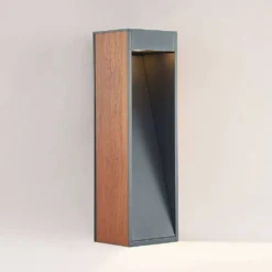 Ansala Aplique Exterior H60 Wood - Lucande -Iluminación Tienda De Ventas 42519117197964