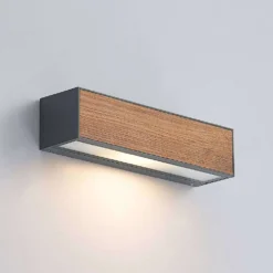 Lengo Down Aplique Exterior L25 Wood - Lucande -Iluminación Tienda De Ventas 42519117198024