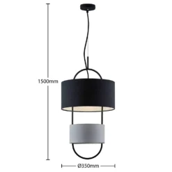 Amylee Lámpara Colgante Black/Grey - Lucande -Iluminación Tienda De Ventas 4251911719888 3