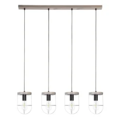 Neptuna 4 Lámpara Colgante Grey Wood/Black/Grey - Envostar -Iluminación Tienda De Ventas 42519117231445