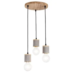 Jasper Cluster Lámpara Colgante Wood/Black/Grey - Envostar -Iluminación Tienda De Ventas 42519117233664