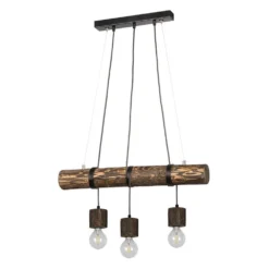 Terra 3 Lámpara Colgante Dark Wood/Wood - Envostar -Iluminación Tienda De Ventas 42519117237485