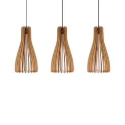 Furn 3 Lámpara Colgante Black/Wood - Envostar