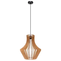 Floj Lámpara Colgante Ø45 Black/Wood - Envostar -Iluminación Tienda De Ventas 42519117241415
