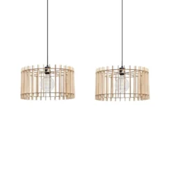 Mors 2 Lámpara Colgante Black/Wood - Envostar