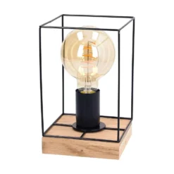 Gretter Bordlampe Wood/Black - Envostar