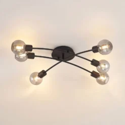 Eridia 6 Cross Lámpara De Techo Black - Lindby -Iluminación Tienda De Ventas 42519117284604