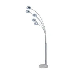 Sarinio Lámpara De Pie Chrome/Marble - Lindby