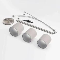 Nanika Lámpara De Pie Nickel/Taupe - Lindby -Iluminación Tienda De Ventas 42519117326894