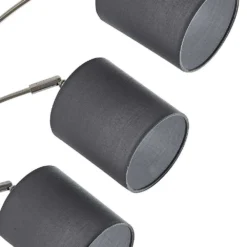 Abiram Lámpara De Pie Nickel/Dark Grey - Lindby -Iluminación Tienda De Ventas 42519117327406