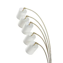 Abiram Lámpara De Pie Brass/White - Lindby -Iluminación Tienda De Ventas 42519117327885