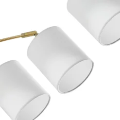 Abiram Lámpara De Pie Brass/White - Lindby -Iluminación Tienda De Ventas 42519117327886