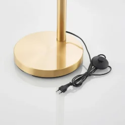 Abiram Lámpara De Pie Brass/White - Lindby -Iluminación Tienda De Ventas 42519117327887