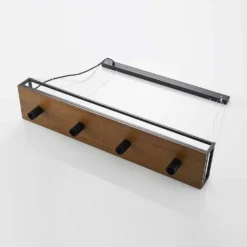 Kirista 4 Lámpara Colgante Black/Wood - Lindby -Iluminación Tienda De Ventas 42519117347996