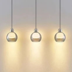 Kaiya 3 Lámpara Colgante L18 Nickel - Lucande -Iluminación Tienda De Ventas 4251911738216 4