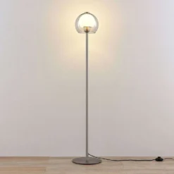 Kaiya Lámpara De Pie Nickel - Lucande -Iluminación Tienda De Ventas 4251911738247 4