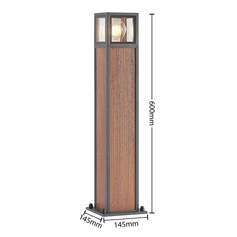 Alleria Lámpara Exterior Dark Grey/Dark Wood - Lucande 2 Alleria Lámpara Exterior Dark Grey/Dark Wood - Lucande - Imagen 2