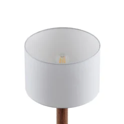 Lakira Lámpara De Sobremesa M White/Wood - Lucande -Iluminación Tienda De Ventas 42519117403875