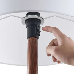 Lakira Lámpara De Pie H160 White/Wood - Lucande -Iluminación Tienda De Ventas 42519117404246