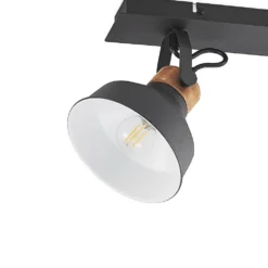 Nefeli 2 Lámpara De Techo Black/Wood - Lindby -Iluminación Tienda De Ventas 4251911743562 6