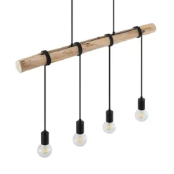 Ferris 4 Lámpara Colgante Wood/Black - Lindby