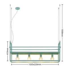 Navin Lámpara Colgante Light Green - Lindby -Iluminación Tienda De Ventas 4251911744514 5