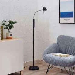 Shreena Lámpara De Pie Black - Lindby -Iluminación Tienda De Ventas 42519117445763