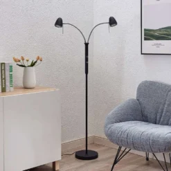 Shreena 2 Lámpara De Pie Black - Lindby -Iluminación Tienda De Ventas 42519117445833