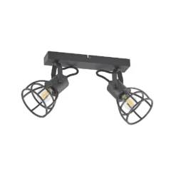 Flintos 2 Lámpara De Techo Black - Lindby