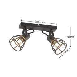 Flintos 2 Lámpara De Techo Black - Lindby -Iluminación Tienda De Ventas 4251911749410 5