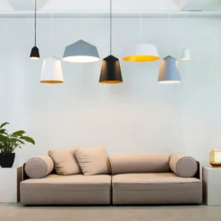 Piccadilly 15 Lámpara Colgante Gris Gris Mate/Blanco - Innermost -Iluminación Tienda De Ventas 5060481940474 circus 15 pendel grey matt greywhite innermost3