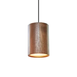 Solid Lámpara Colgante Cilíndrica Nogal - Terence Woodgate