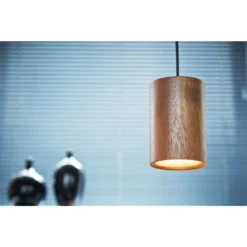 Solid Lámpara Colgante Cilíndrica Nogal - Terence Woodgate -Iluminación Tienda De Ventas 5712802216903 Solid Pendant Cylinder alnut 3