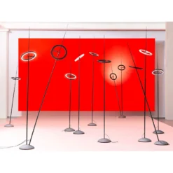 Ringelpiez Negro Lámpara De Pie - Ingo Maurer -Iluminación Tienda De Ventas Ringelpiez gulv 41